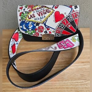 RARE Brighton Collectibles Ginger Snappy Bag with Las Vegas Flap & Strap